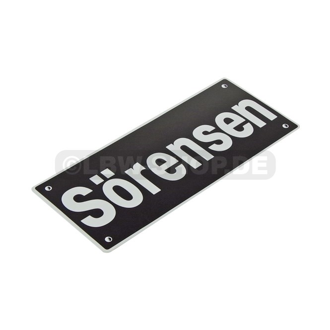 Sign Label SÖRENSEN 210x90mm 