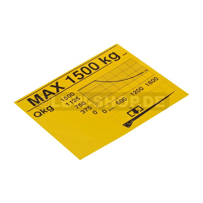 Label Loading Diagram 1500kg Zepro 160x130mm 