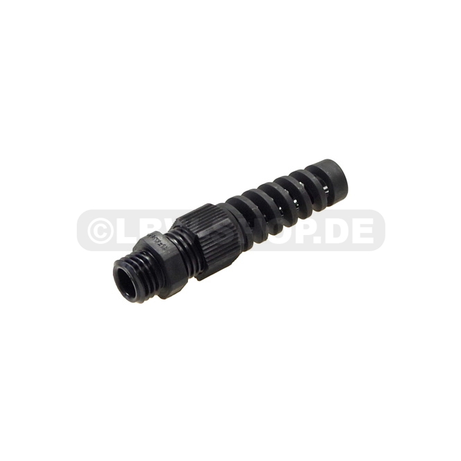 Cable Gland With Bend Protection M12x1,5 RAL9005 SW15 